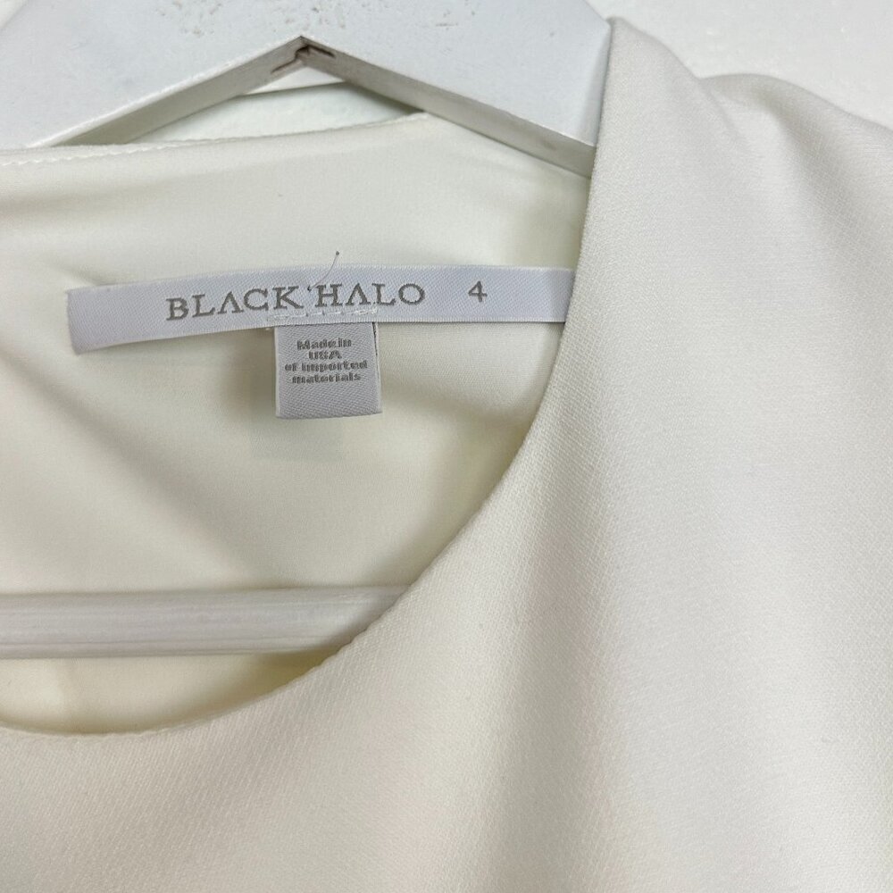 BLACK HALO Brooklyn Bell-sleeve Cropped Jumpsuit in White Size US 4 - Picture 7 of 16